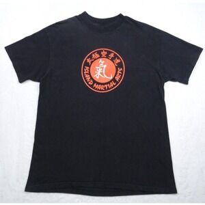 Vintage Hanes Beefy-T Mens Shirt Size Large Black Island Martial Arts USA